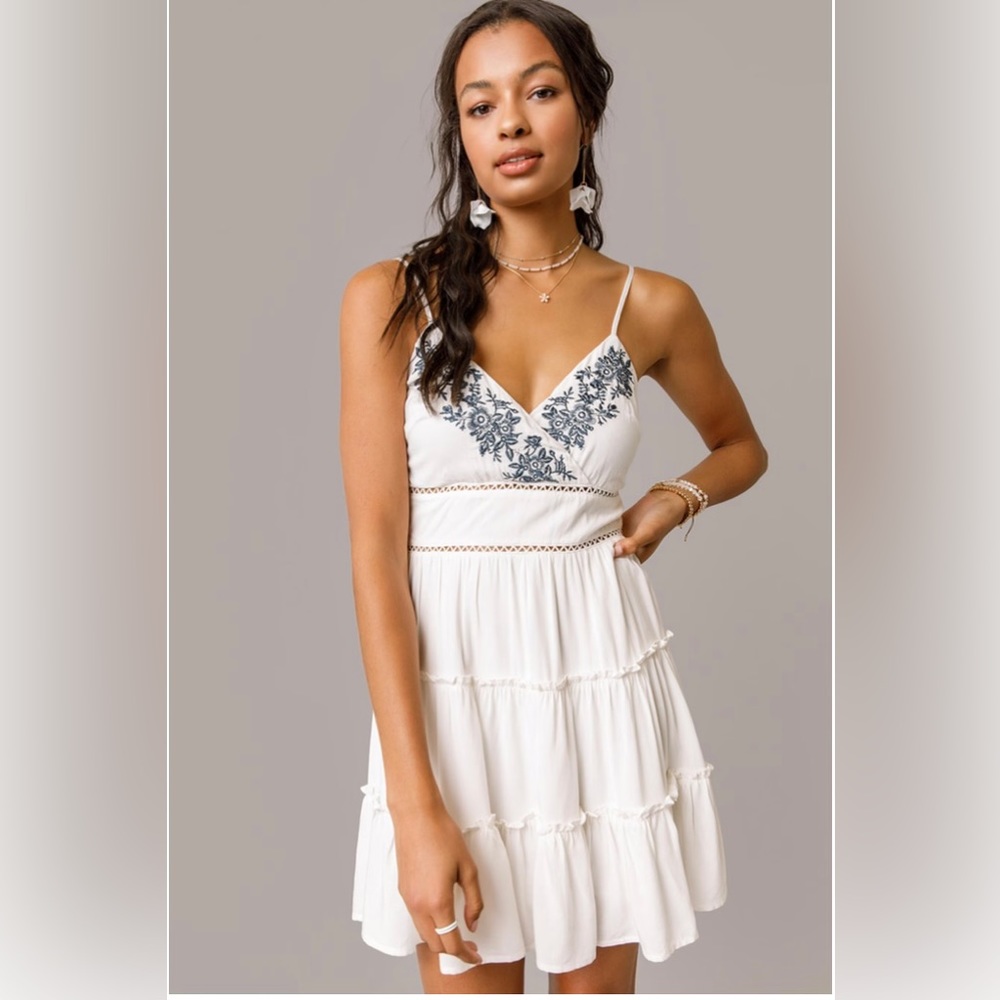 Francesca’s mini sundress with embroidered detail